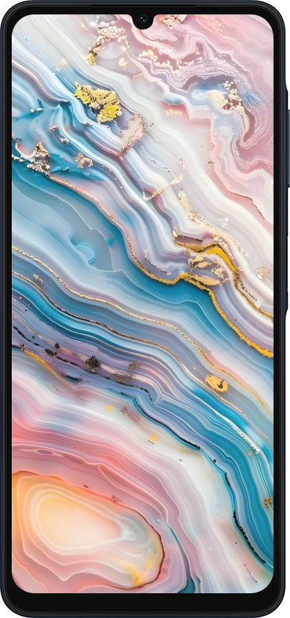 Силиконовый чехол Мрамор красивый для Samsung Galaxy A06 4G - 6376u-3776 изображение 