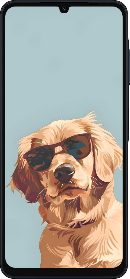 Силиконовый чехол Пес в очках для Samsung Galaxy A06 4G - 6381u-3776 изображение 