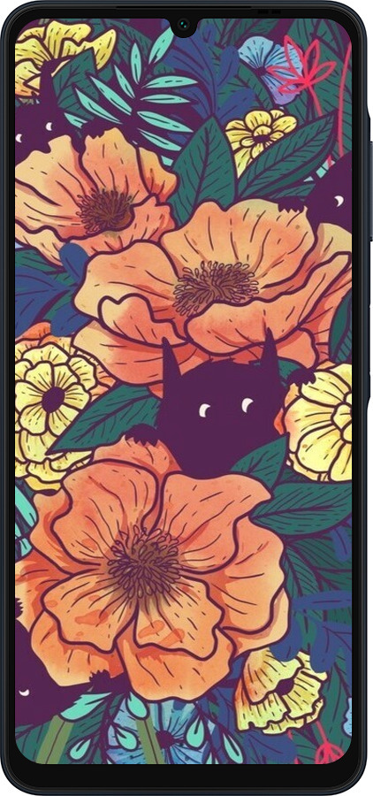 Силиконовый чехол С изображением полевых цветов для Samsung Galaxy A06 4G - 6419u-3776 изображение 