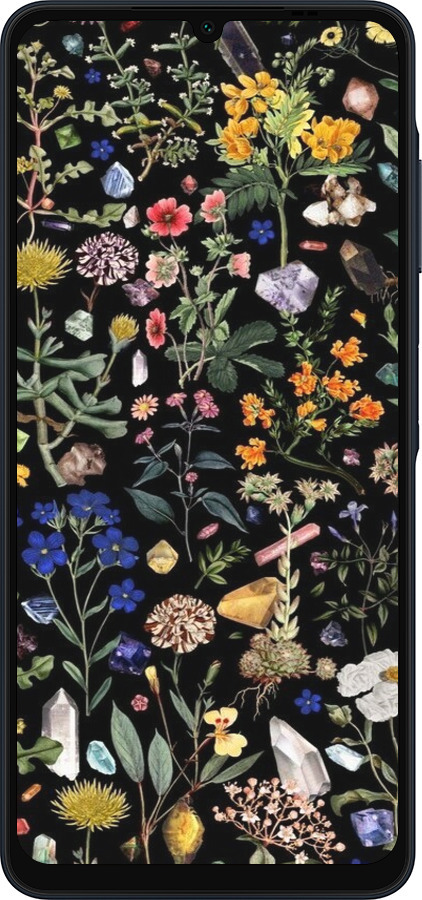 Силиконовый чехол С цветами для Samsung Galaxy A06 4G - 6422u-3776 изображение 