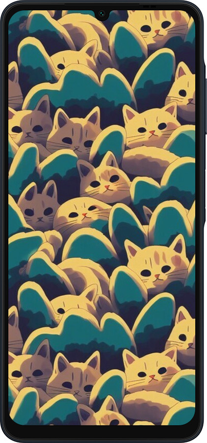 Силіконовий чехол Із зображенням котиків для Samsung Galaxy A06 4G - 6429u-3776 изображение 