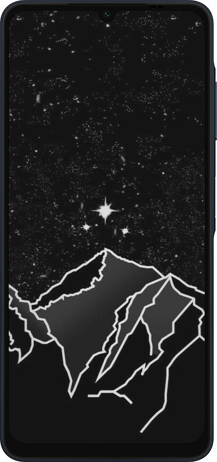 Силіконовий чехол Мінімалістичний гірський краєвид для Samsung Galaxy A06 4G - 6438u-3776 изображение 