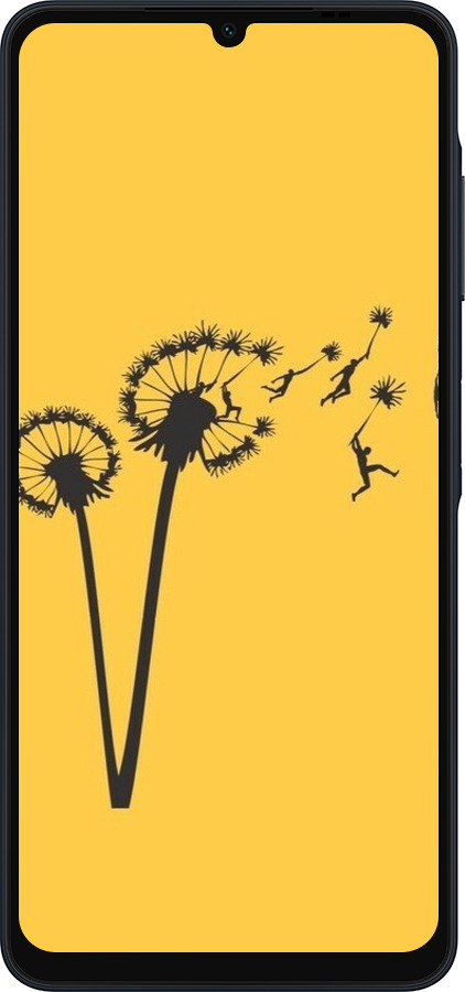 Силиконовый чехол Минимализм одуванчики для Samsung Galaxy A06 4G - 6449u-3776 изображение 