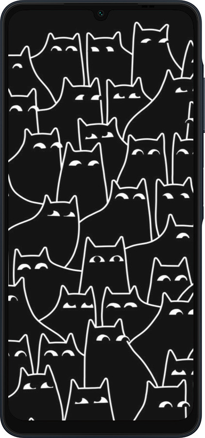 Силиконовый чехол С изображением кошек для Samsung Galaxy A06 4G - 6470u-3776 изображение 