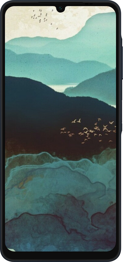 Силиконовый чехол С изображением гор Индиго для Samsung Galaxy A06 4G - 6484u-3776 изображение 