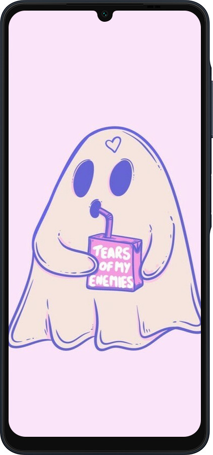 Силиконовый чехол Милый призрак для Samsung Galaxy A06 4G - 6507u-3776 изображение 