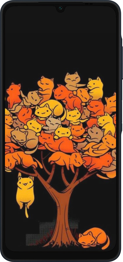 Силиконовый чехол Дерево и котики для Samsung Galaxy A06 4G - 6516u-3776 изображение 