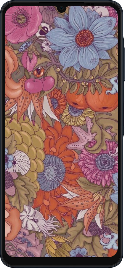 Силиконовый чехол Абстрактные цветы для Samsung Galaxy A06 4G - 6526u-3776 изображение 