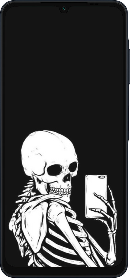 Силиконовый чехол Скелет делает Selfie для Samsung Galaxy A06 4G - 6535u-3776 изображение 