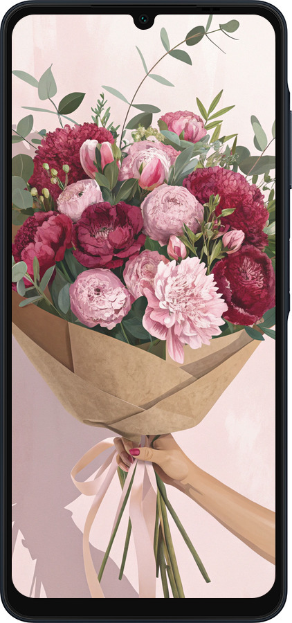 Силиконовый чехол Пионы 1 для Samsung Galaxy A06 4G - 6705u-3776 изображение 