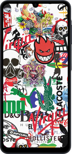 Силиконовый чехол Many different logos для Samsung galaxy a07 - 4022u-4059 изображение 