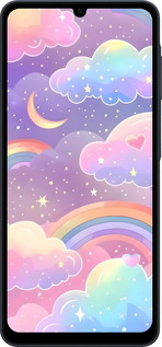 Силиконовый чехол Облака и радуга для Samsung galaxy a07 - 6312u-4059 изображение 