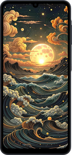 Силиконовый чехол Арт волны для Samsung galaxy a07 - 6332u-4059 изображение 