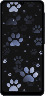 Силиконовый чехол С синими отпечатками лап для Samsung galaxy a07 - 6441u-4059 изображение 