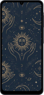 Силиконовый чехол Celestial Harmony: Sun & Moon Gold Mystic Pattern для Samsung galaxy a07 - 6778u-4059 изображение 
