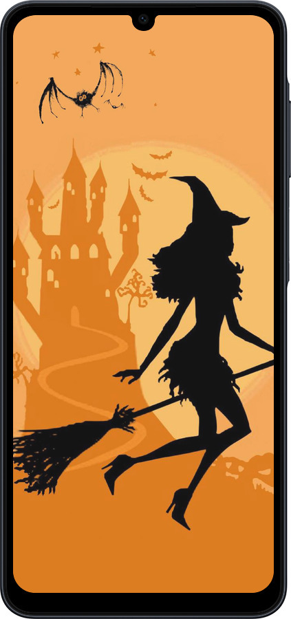 Силіконовий чехол Відьма на мітлі для Samsung galaxy a07 - 1184u-4059 изображение 