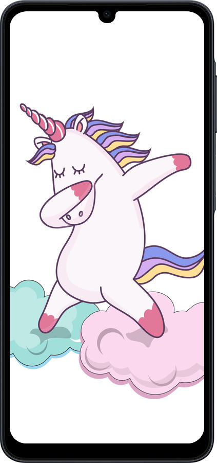 Силиконовый чехол Единорог для Samsung Galaxy A07s - 4702u-4509 изображение 