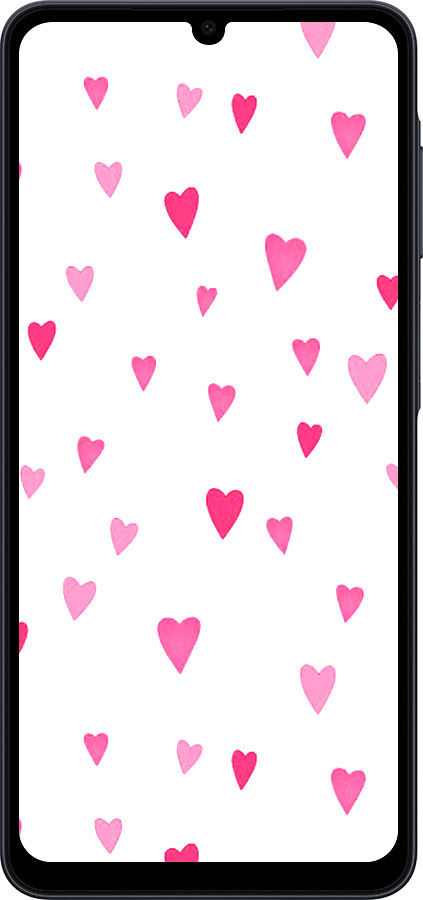 Силиконовый чехол Сердечки 2 для Samsung galaxy a07 - 4763u-4059 изображение 