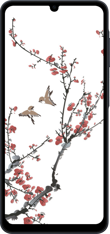 Силиконовый чехол Сакура v2 для Samsung galaxy a07 - 5538u-4059 изображение 