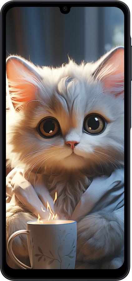 Силиконовый чехол White cat для Samsung galaxy a07 - 5646u-4059 изображение 