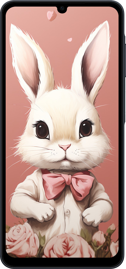 Силиконовый чехол Зайчик для Samsung galaxy a07 - 5669u-4059 изображение 