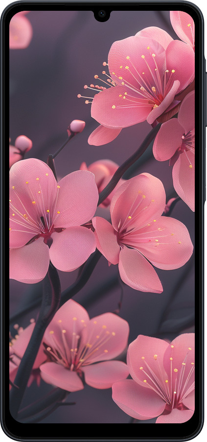 Силіконовий чехол Пурпурова сакура для Samsung galaxy a07 - 6075u-4059 изображение 