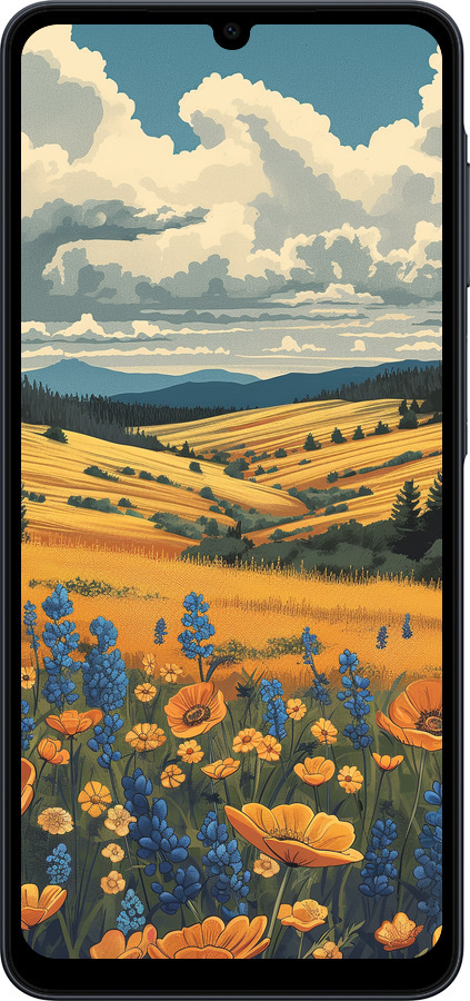 Силиконовый чехол Украинское поле для Samsung galaxy a07 - 6082u-4059 изображение 