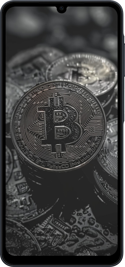 Силиконовый чехол Black Bitcoin для Samsung galaxy a07 - 6090u-4059 изображение 