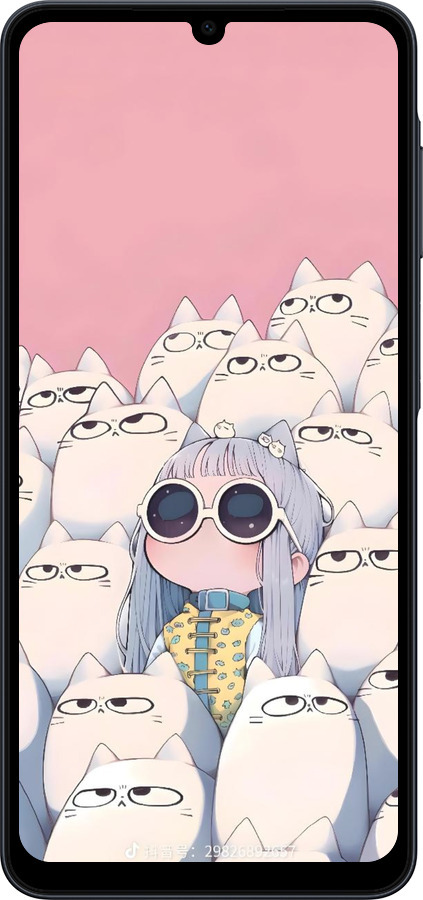 Силіконовий чехол Малышка с котами для Samsung galaxy a07 - 6295u-4059 изображение 