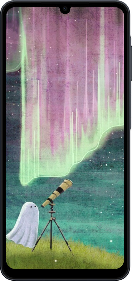 Силиконовый чехол Привидение и звезды для Samsung galaxy a07 - 6443u-4059 изображение 