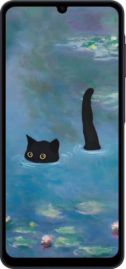 Силиконовый чехол С изображением кота и водяной лилии Monet для Samsung galaxy a07 - 6519u-4059 изображение 