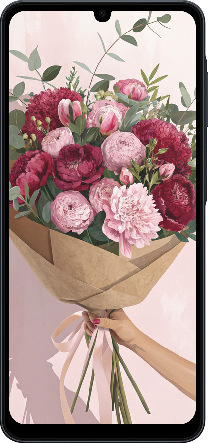 Силіконовий чехол Півонії 1 для Samsung galaxy a07 - 6705u-4059 изображение 