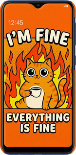 3D пластиковый матовый чехол Funny Cat для Samsung Galaxy A10 2019 A105F - 6786m-1671 изображение 