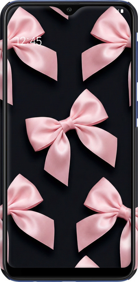 3D пластиковый матовый чехол Coquette Ribbons Dark Coquette для Samsung Galaxy A10 2019 A105F - 6767m-1671 изображение 