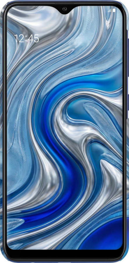 3D пластиковый матовый чехол Liquid Chrome для Samsung Galaxy A10 2019 A105F - 6781m-1671 изображение 