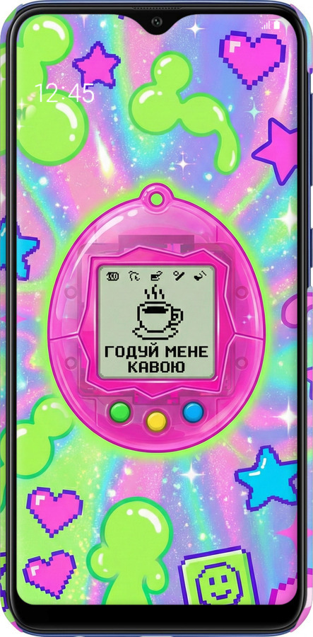 3D пластиковий матовий чехол Y2K Aesthetic Retro Pet: Годуй мене кавою для Samsung Galaxy A10 2019 A105F - 6784m-1671 изображение 
