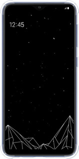 Силикон с усиленными углами чехол Черно белые абстрактные горы для Samsung Galaxy A10 2019 A105F - 6437sp-1671 изображение 
