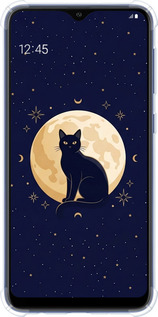 Силикон с усиленными углами чехол Cute Cat Celestial/Witchy для Samsung Galaxy A10 2019 A105F - 6787sp-1671 изображение 
