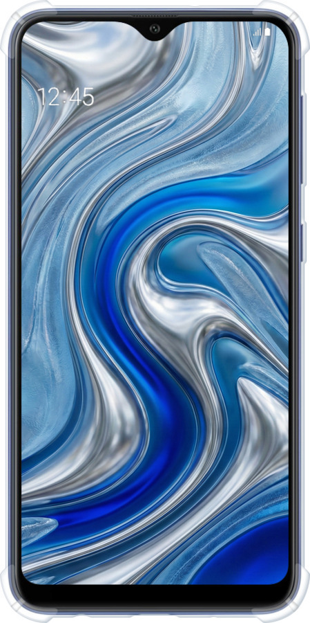 Силикон с усиленными углами чехол Liquid Chrome для Samsung Galaxy A10 2019 A105F - 6781sp-1671 изображение 