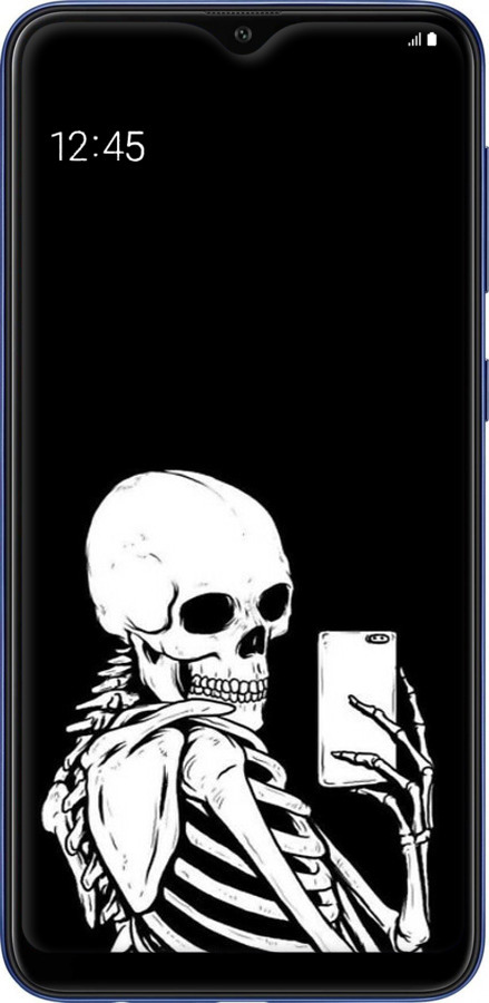 Силиконовый чехол Скелет делает Selfie для Samsung Galaxy A10 2019 A105F - 6535u-1671 изображение 
