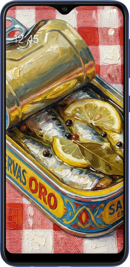 2D пластиковый чехол Vintage Sardine Tin Phone для Samsung Galaxy A10 2019 A105F - 6772t-1671 изображение 