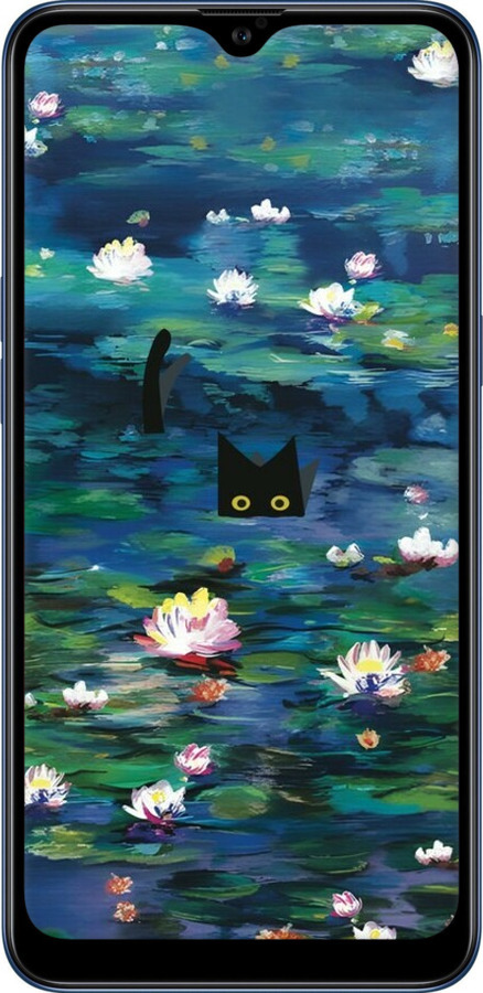 TPU чехол Чохол із зображенням водяних лілій Моне та кішок для Samsung Galaxy A10s A107F - 6399b-1776 изображение 