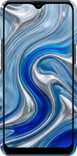 3D пластиковый матовый чехол Liquid Chrome для Samsung Galaxy A10s A107F - 6781m-1776 изображение 