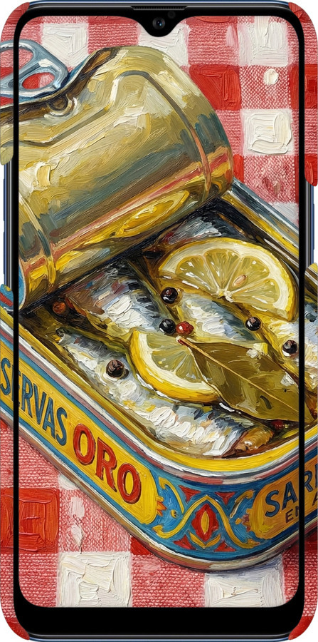 3D пластиковый матовый чехол Vintage Sardine Tin Phone для Samsung Galaxy A10s A107F - 6772m-1776 изображение 