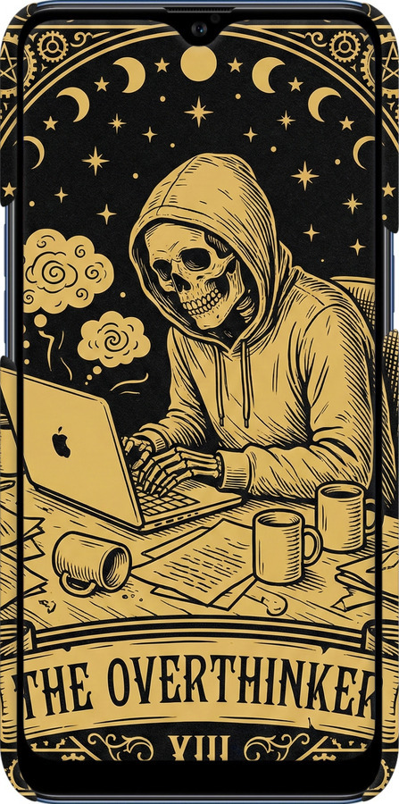 3D пластиковый матовый чехол The Overthinker для Samsung Galaxy A10s A107F - 6774m-1776 изображение 