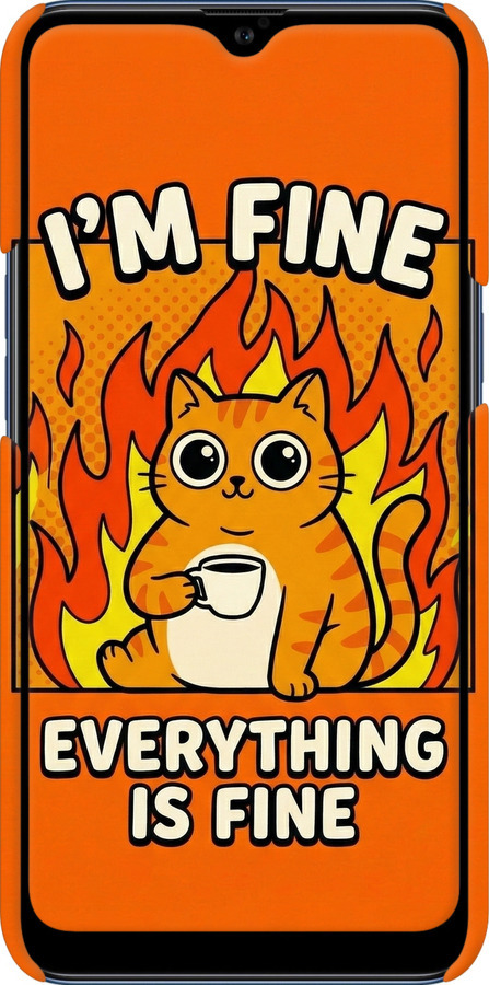 3D пластиковый матовый чехол Funny Cat для Samsung Galaxy A10s A107F - 6786m-1776 изображение 