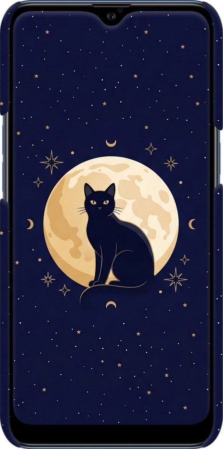 3D пластиковый матовый чехол Cute Cat Celestial/Witchy для Samsung Galaxy A10s A107F - 6787m-1776 изображение 