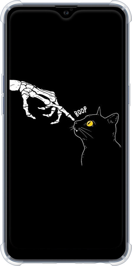 Силіконовий протиударний с посиленими кутами чехол Кішка для Samsung Galaxy A10s A107F - 6505sp-1776 изображение 