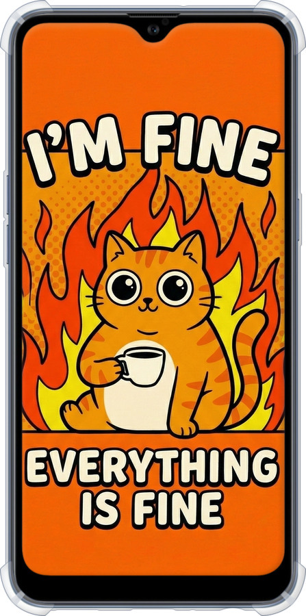 Силикон с усиленными углами чехол Funny Cat для Samsung Galaxy A10s A107F - 6786sp-1776 изображение 