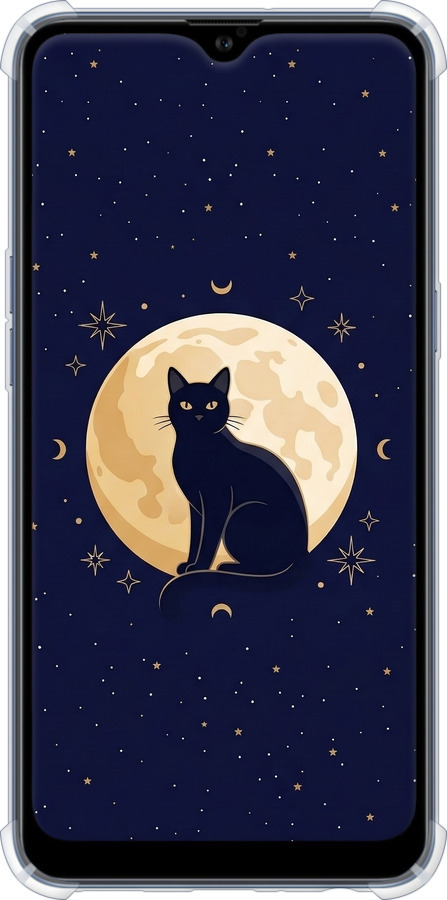 Силикон с усиленными углами чехол Cute Cat Celestial/Witchy для Samsung Galaxy A10s A107F - 6787sp-1776 изображение 